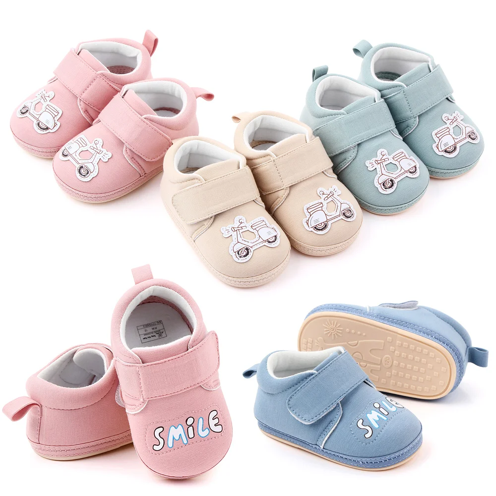 Baby Cute Casual Shoes Soft Cotton TPR Sole Anti-slip Spring and Autumn Baby Warm Soft Shoes 0-2 Year Boy Girl