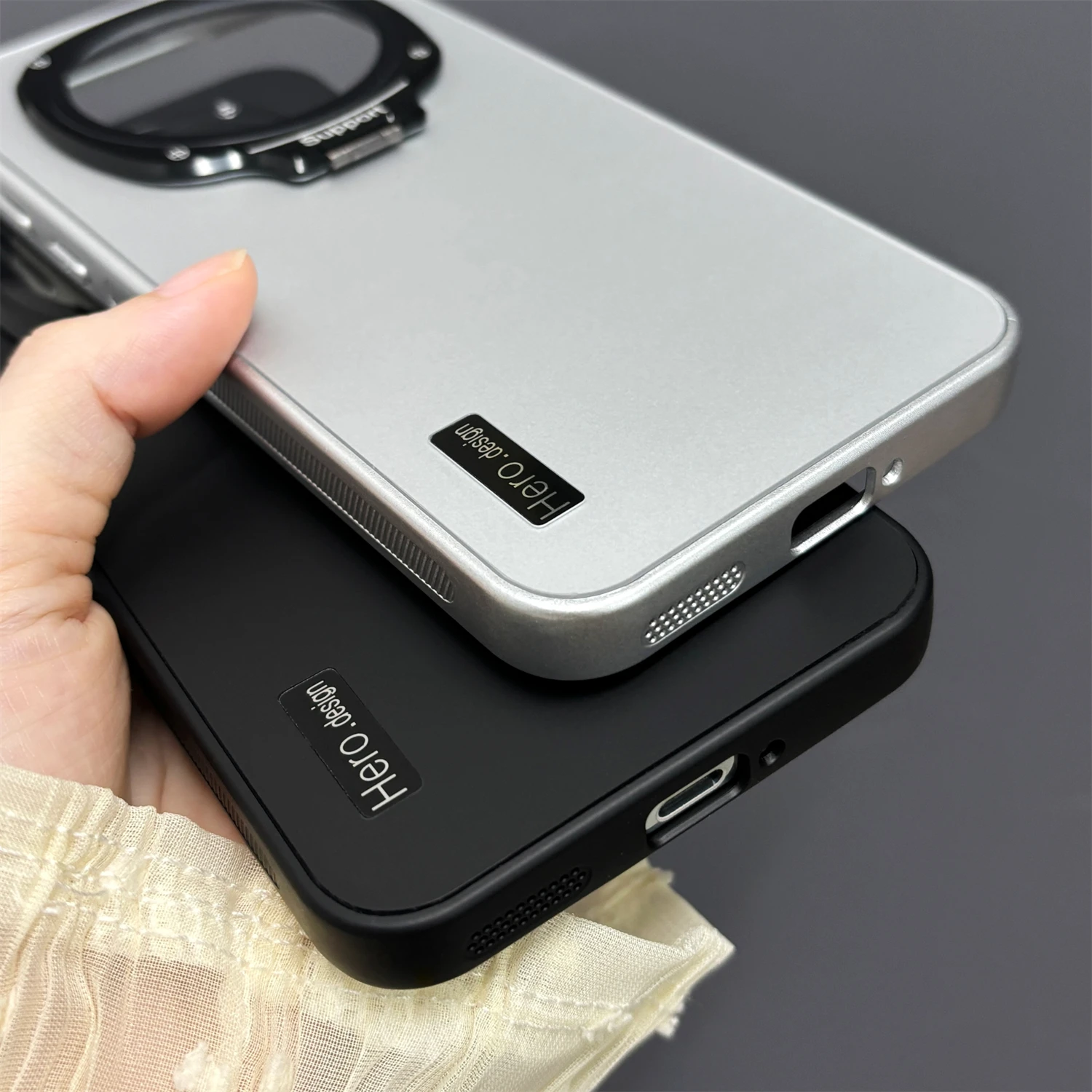 Stylish Matte Invisible Lens Bracket Shockproof Bumper Case