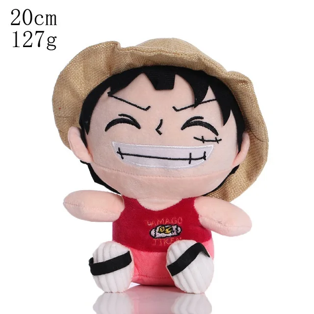 New 14-25cm One Piece Plush Toys Anime Figure Luffy Chopper Ace Law Cute Doll Cartoon Stuffed Keychain Pendants Kids Xmas Gifts