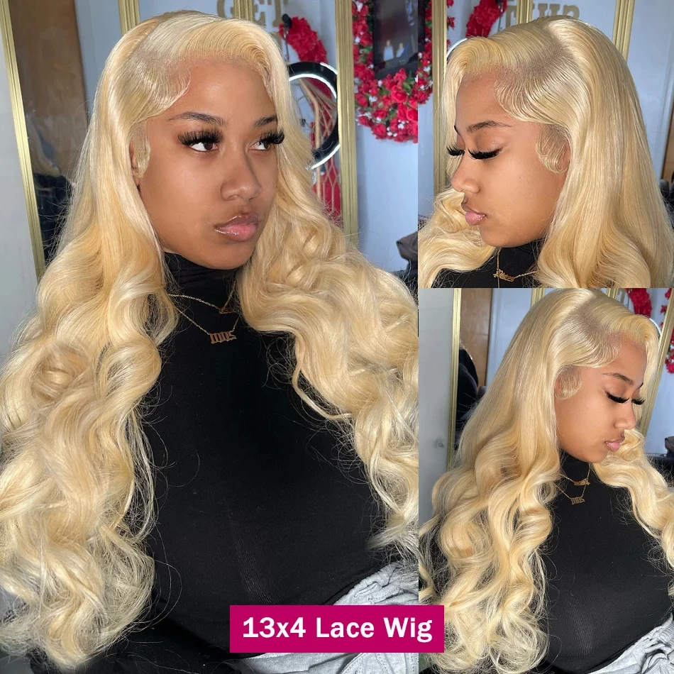 250 Density 613 HD Lace Frontal Wig 13x6 Transparent Colored Body Wave Human Hair Wig 13x4 Blonde Human Lace Front Wig