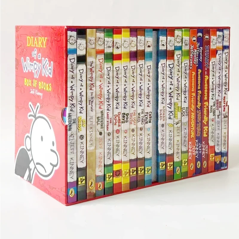 

A Set of Seven or Nine 1-7/8-16/1-22 Diary of Wimpy Kid English Book Diary of Wimpy Kid Boxed Children's Fiction Comics Book