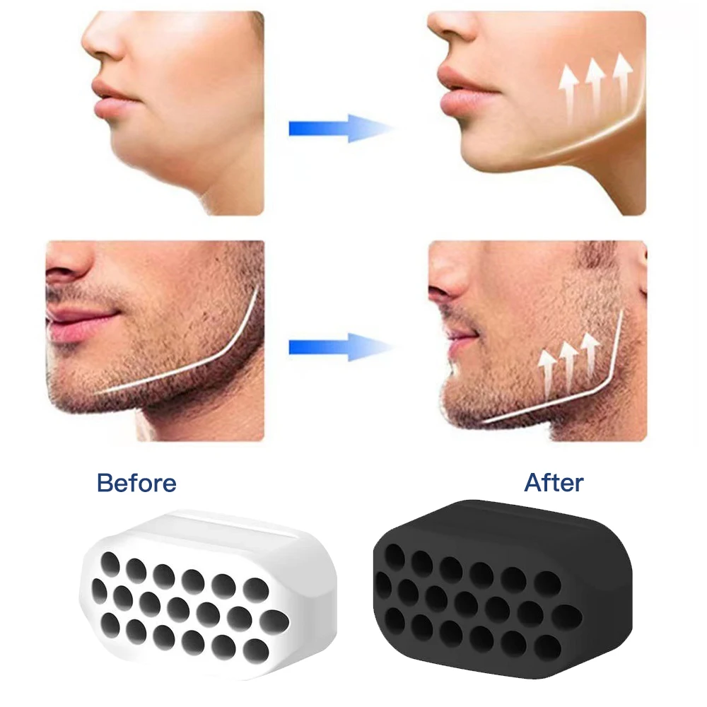 3PCS Jaw Exerciser Ball Face-lift Fitness Accessories Double Chin Reducer  Face Lift Neck Muscle Silica Gel Trainer for Men Women 