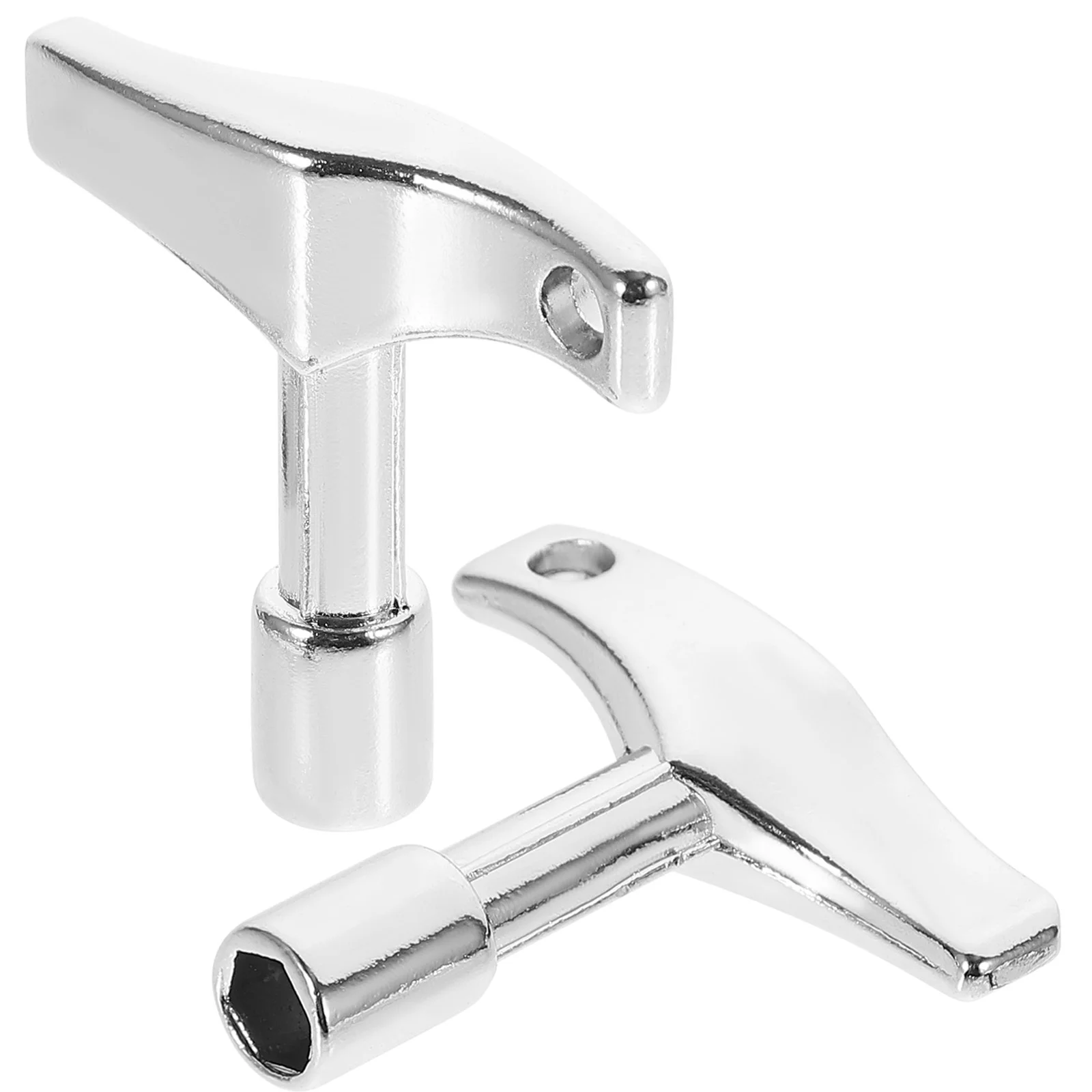 

2 Pcs Hexagonal Square Zinc Alloy Tuning Key Drum Wrench Tool Keys Metal for Beginners Adjust Drums Tools