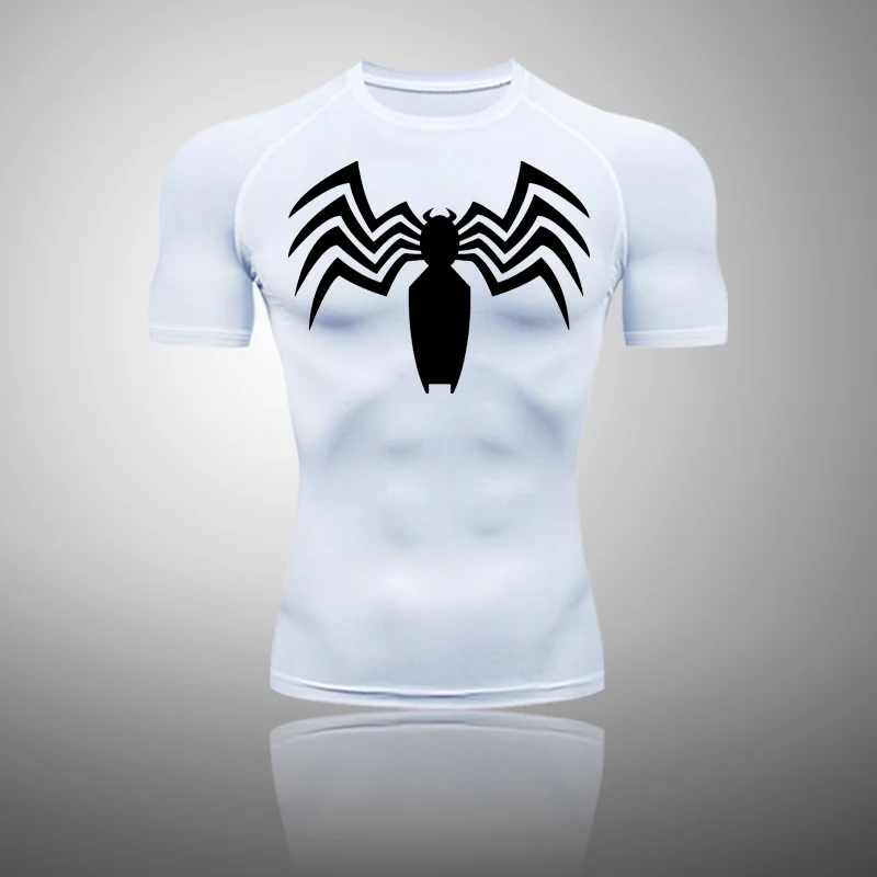 

Mens Running Compression T-shirt Breathable Sweatshirt Tight Sportswear Fitness Short Sleeve Shirt Workout MMA RashGuard Shirt