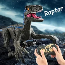 2.4Ghz RC Simulation Dinosaur RC Velociraptor Intelligent Remote Control Dinosaur Toy With LED Light Roaring Gift for Child