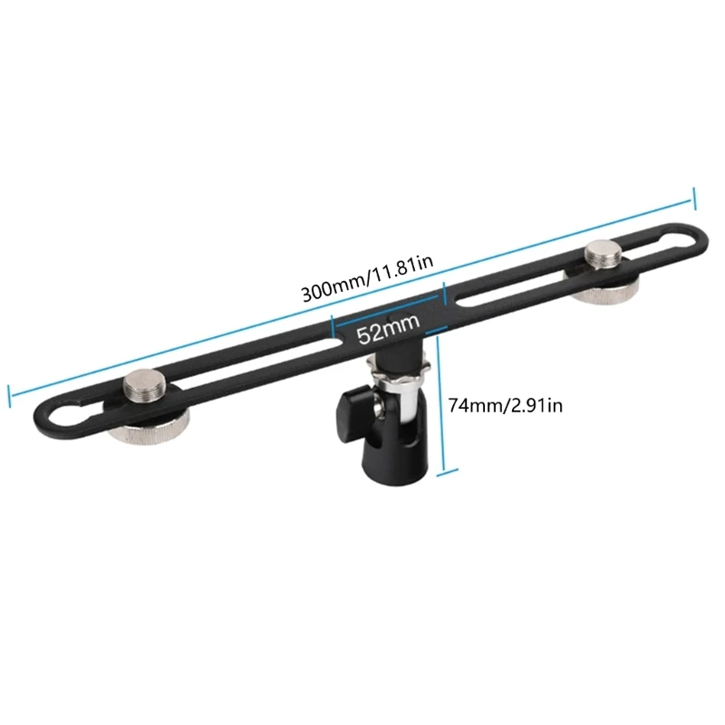 Microphone stand Stereo Microphone Rods for 2 Microphones Studio Recording Mic Stand Microphones Double Mount Extension Brackets