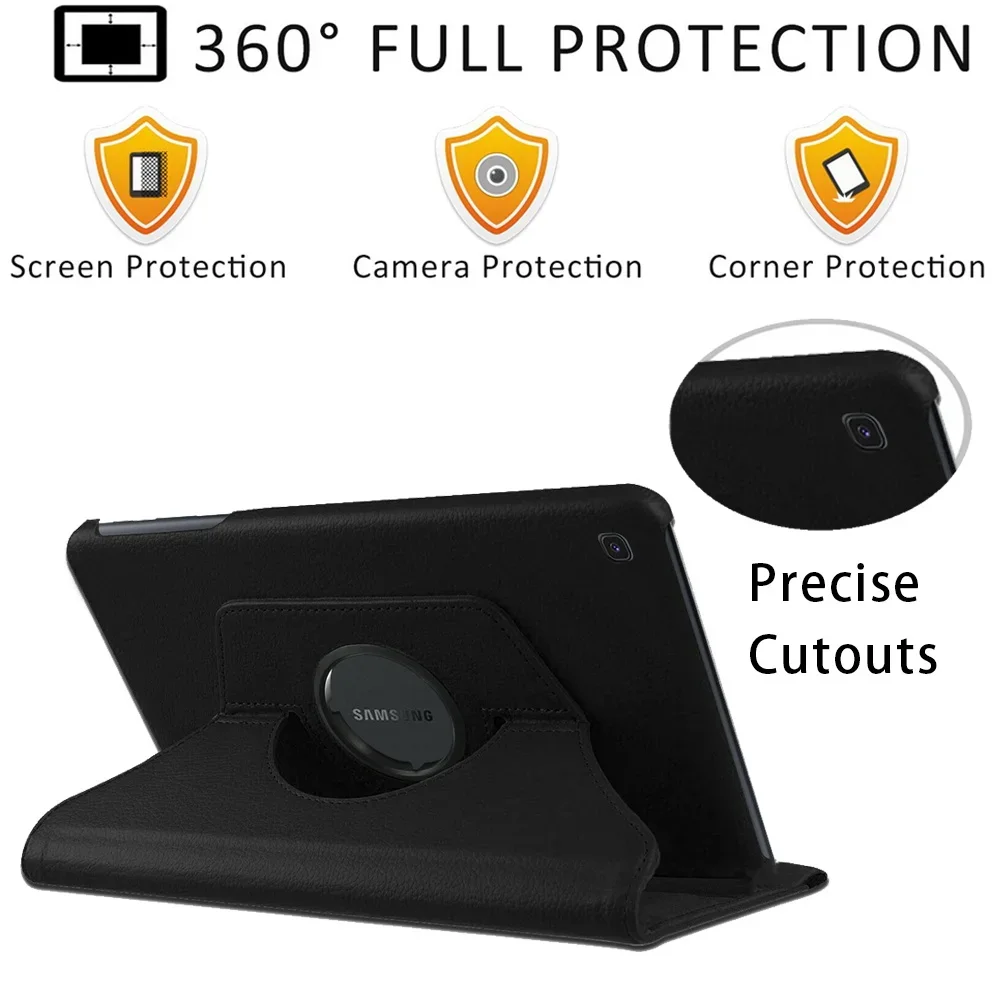 Samsung Galaxy Tab A8 10.5 X200/S6 Lite 10.4 P610/A7 10.4 T500/Tab A 10.1 T510 Tablet Case 360 Rotating Stand Function