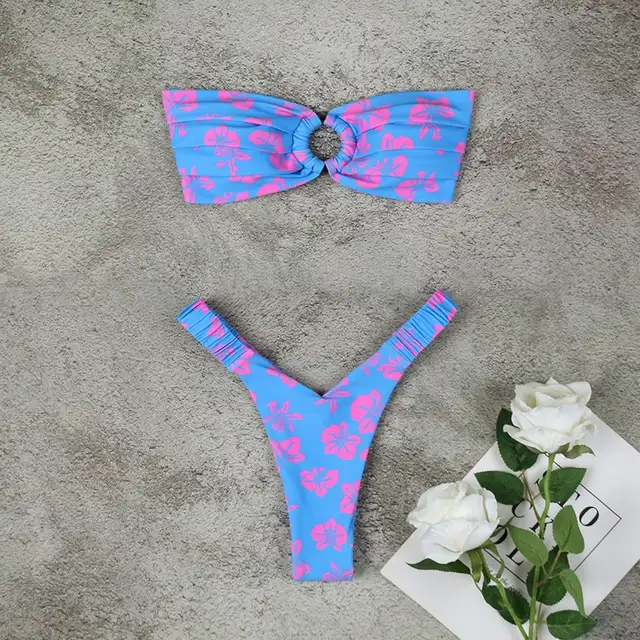 Micro Bikini Push Up Women Swimsuits 2024 Sexy Female Swimwear Brazilian Bikini Set Thong Biquini Swim Suits Print Beachwear 1
