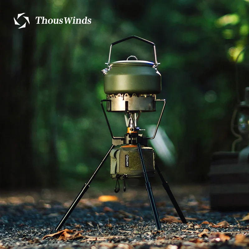 Thous Winds 캠핑 가스 탱크 스토브 베이스 홀더, 가스 탱크 안정기 선반 스탠드, 가스 캐니스터 기울기 방지 삼각대 스탠드