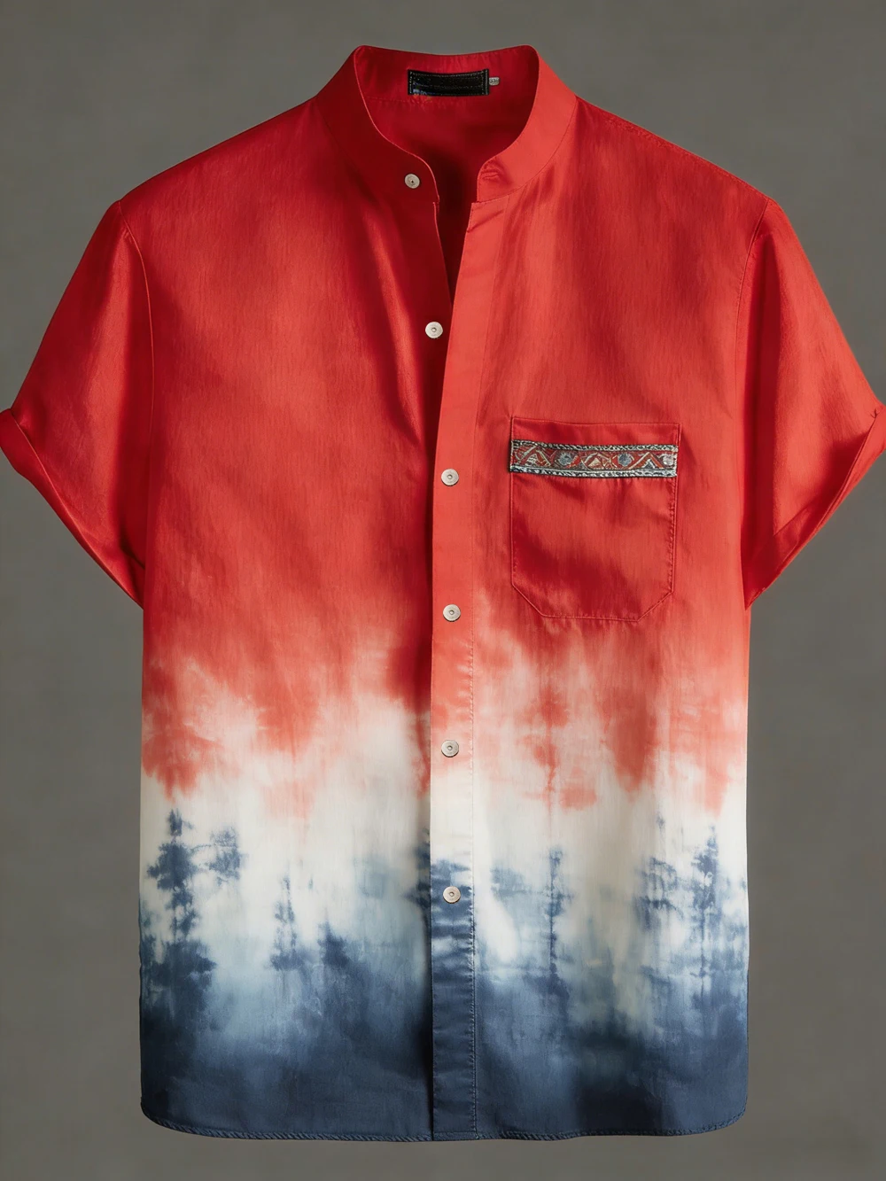 الرجال الرجعية العرقية الطبيعية متعدد الألوان ثلاثية الأبعاد الكتان المطبوع قميص غير رسمي هاواي النشاط في الهواء الطلق ملابس قصيرة الأكمام رجالي بالنسبة لك