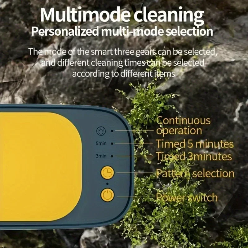 유핀 초음파 고주파 진동 세척기 3단계 360 °   안경 세척기, 보석, 안경, 메이크업 도구용 타이밍 기능