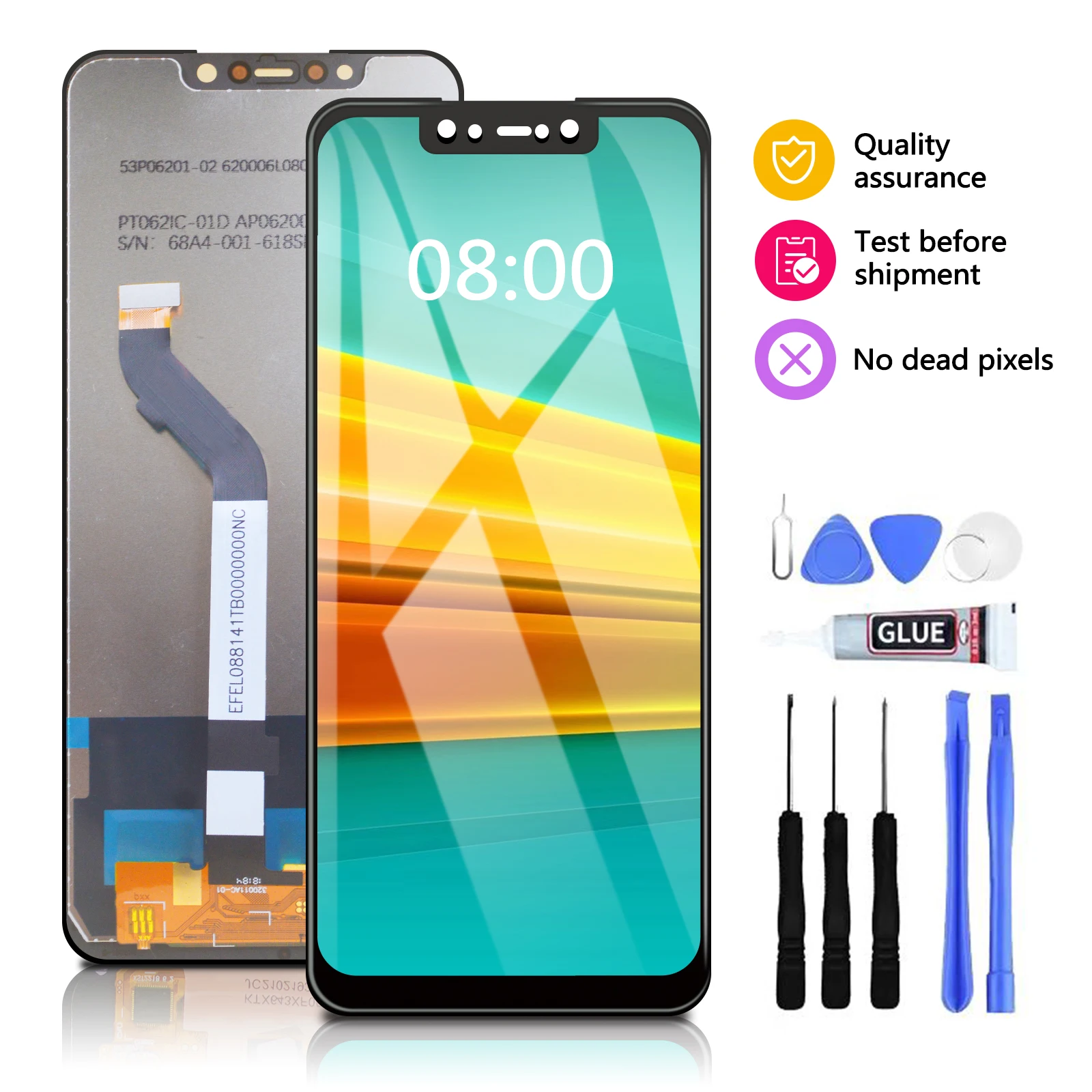 

6.18" For Xiaomi Pocophone F1 M1805E10A LCD Display Touch Screen Digitizer Assembly For POCO F1 Display Replacement