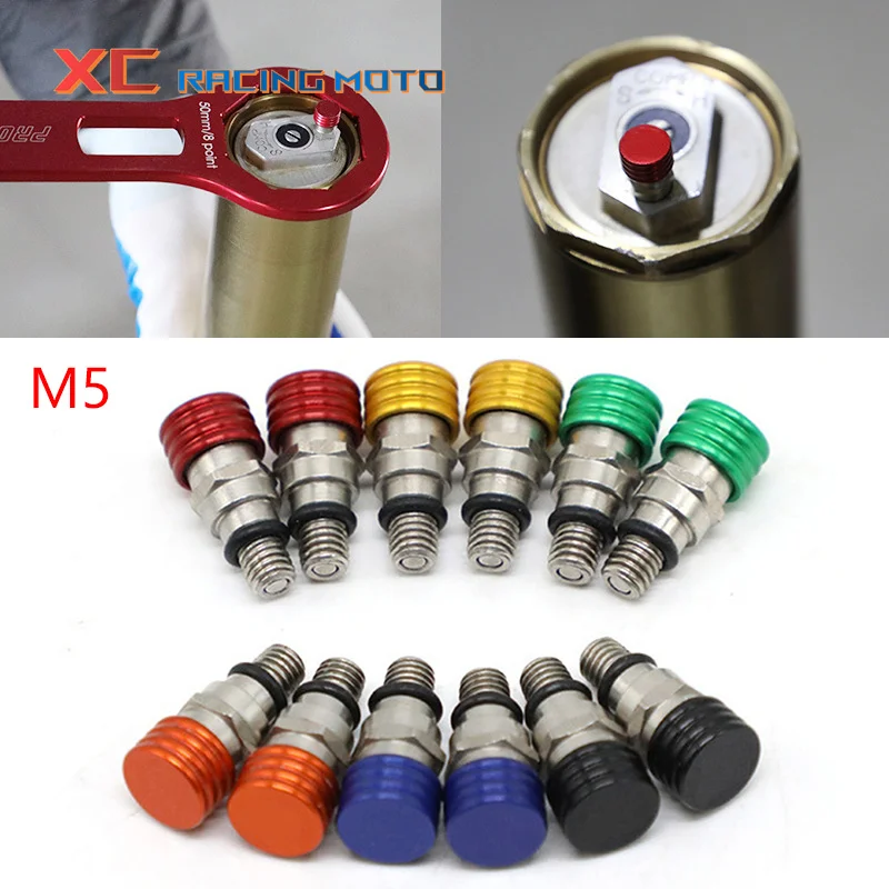 

M5x0.8 Bleed Waterproof Front Fork Bleeder Relief Valve Fork Relief Valve Fit CRF YZF KXF RMZ Fork Bleed Valve Stainless Steel