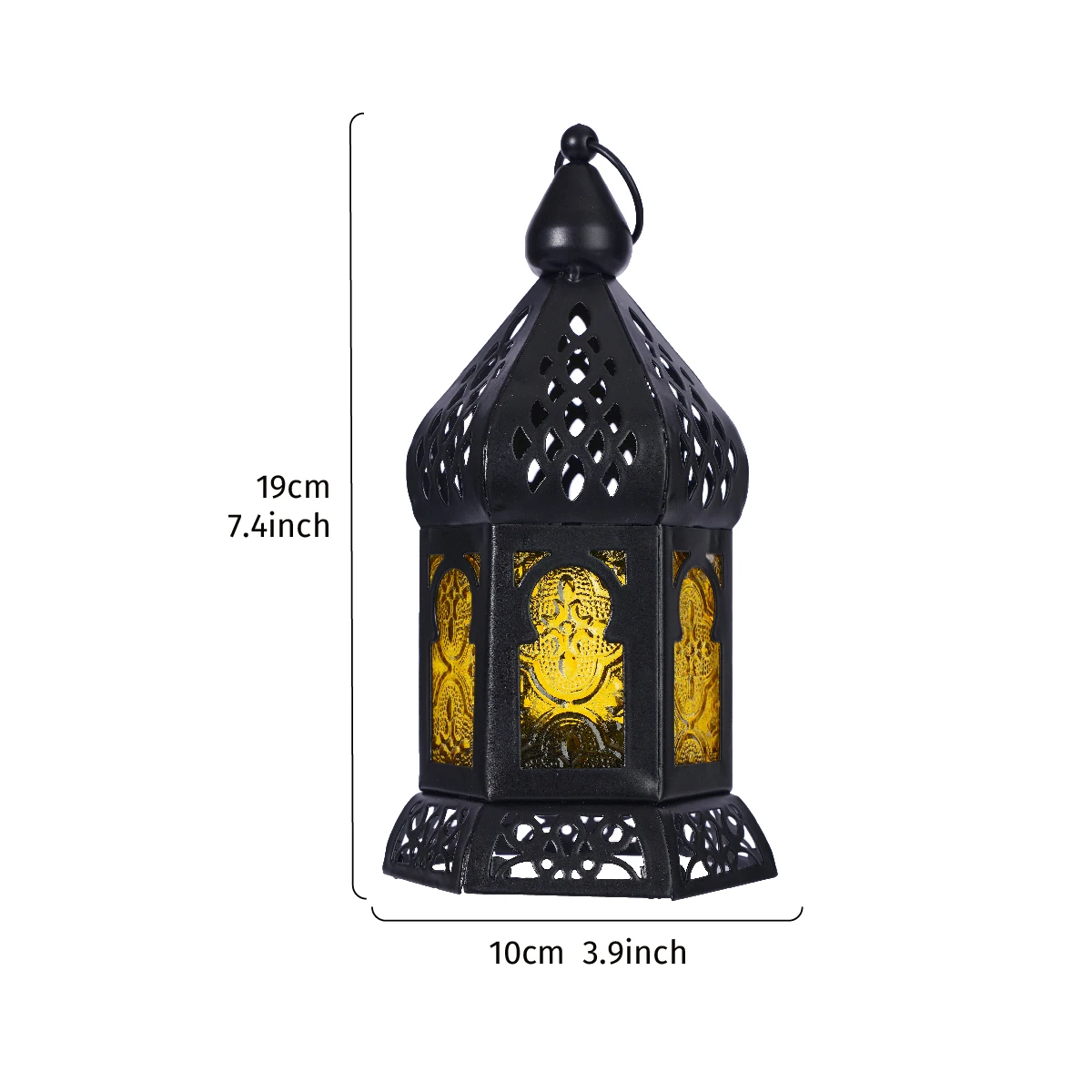 1PC, European retro ironwork, colored windproof glass, elliptical hollowed-out candlestick lighting fixture