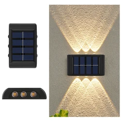 Solar LED Outdoor Waterproof Wall Light, Dusk - to - Dawn Garden and Pathway Illuminator (1Pc Warm light)