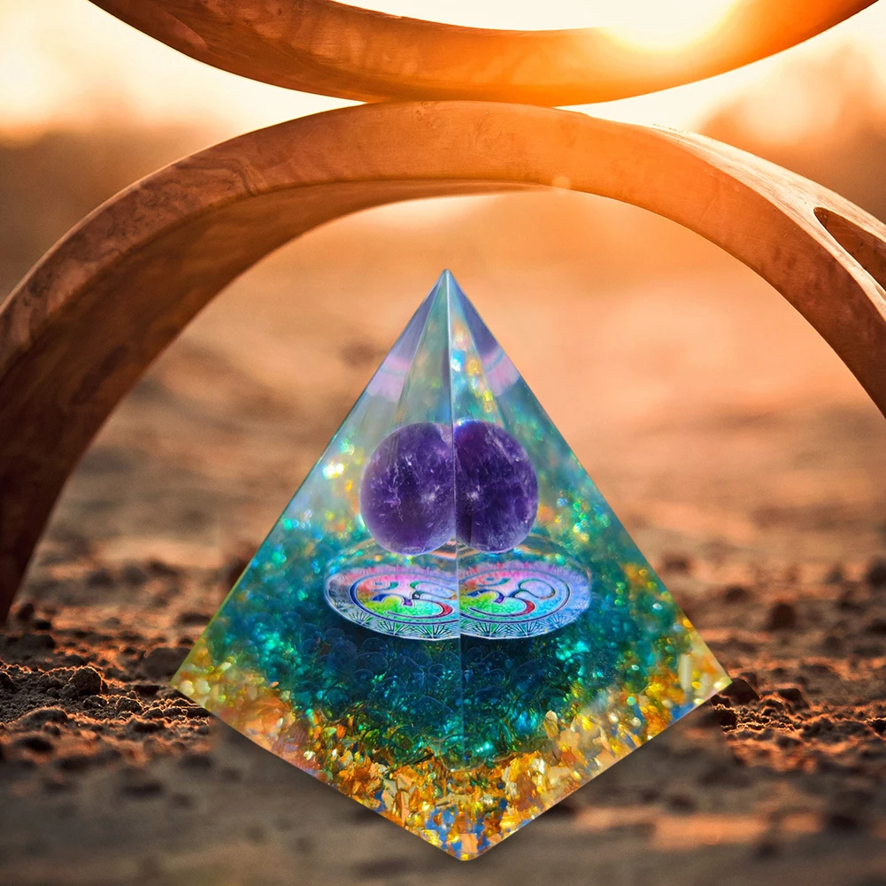 Crystal Orgonite Pyramid Sculpture Meditation Art Craft Mold Orgone Children Holiday Party Birthday Gifts Supplies