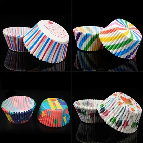 

100Pcs Cake Paper Cups Cupcake Liner Small Cake box Baking Mold Cake Decorating Tools Food Grade Kitchen Accessories