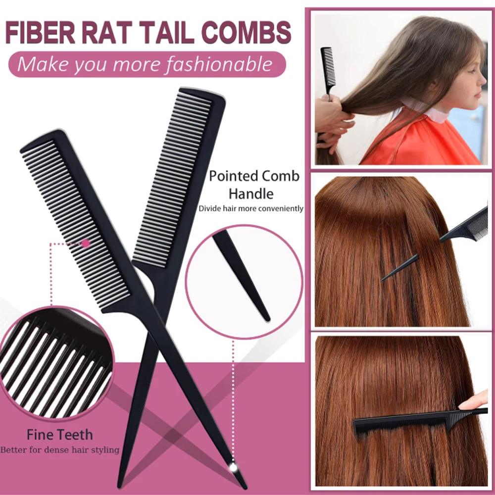  FRCOLOR 2 Sets hairdressing tools set Rat Tail