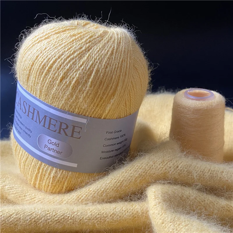 Knitting Yarn  3-Ply Fine Worsted Cashmere Yarn for T Shirt 1 Skein 338m 70g Crochet Line Wool Crochet for Needlework 4
