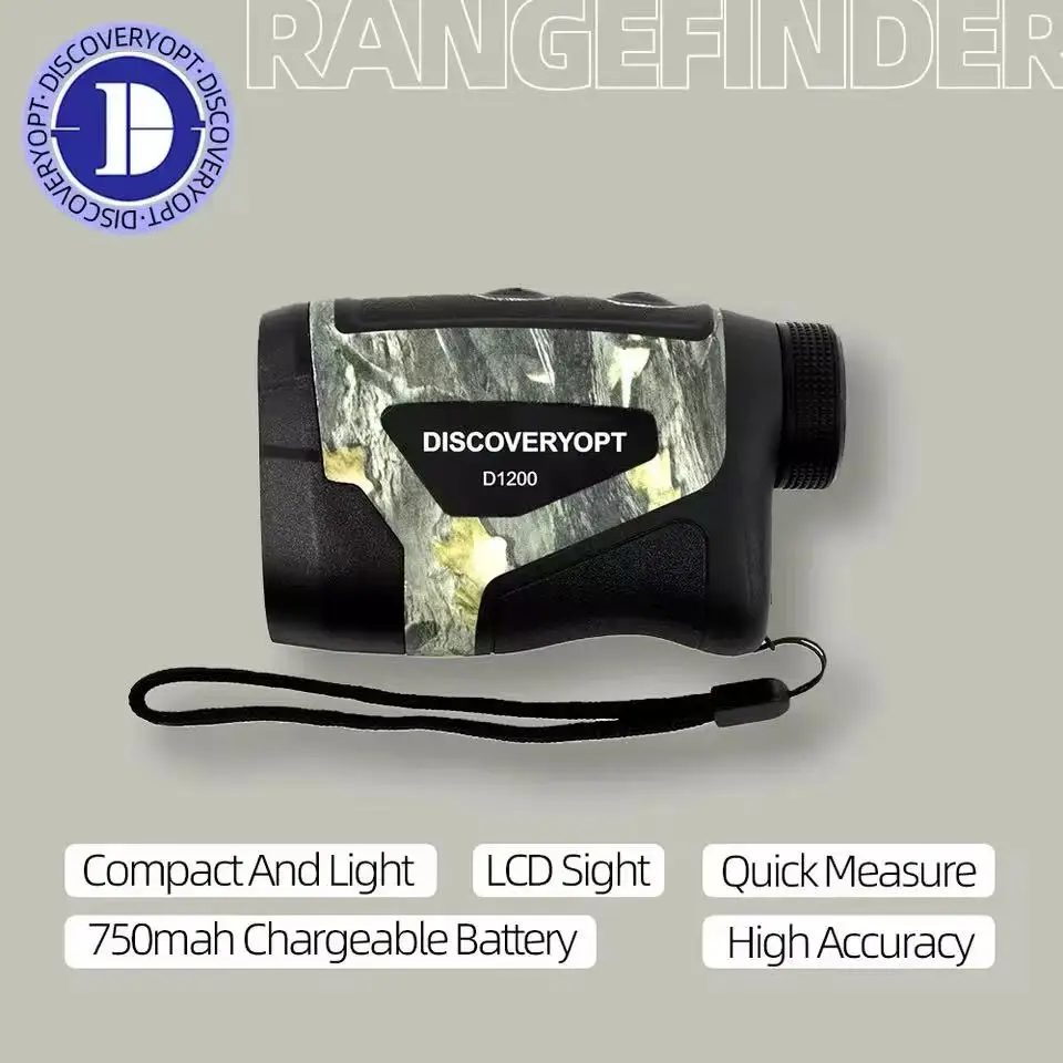Discovery Portable Laser Rangefinder 200M Magnetic Golf Rangefinder for Golf Sport Hunting Survey 6X Telescope Meter