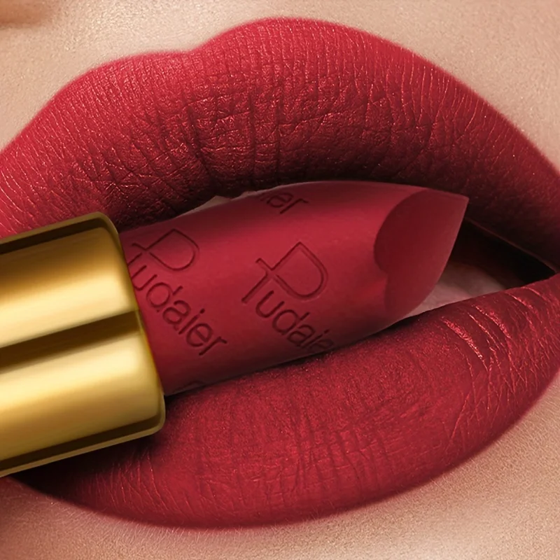 Matte velvet mist lipstick, waterproof and sweat-proof with easy color application, ideal as a gift for female friends 1