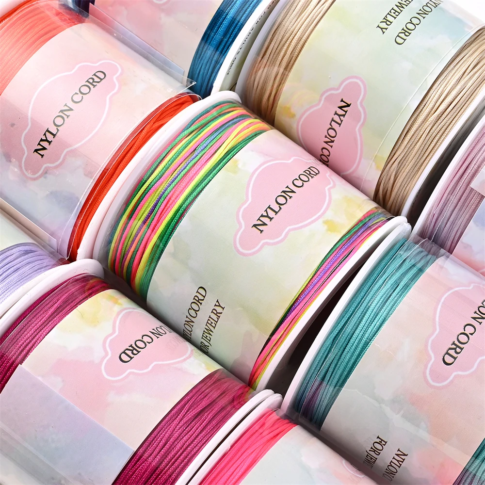 Vibrant 28-Color Nylon Cord Gradient Braided Thread