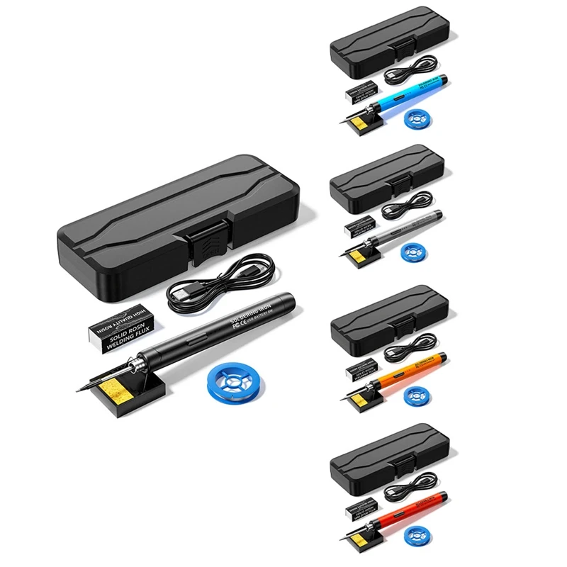 

5V Micro-USB Soldering Iron Kit,With Battery Wireless Soldering Iron Portable Electric Welding Machine Solder Pen