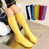Boy Girl Striped Cotton Sock Knee High Sock for Kids Girls Korean Fashion Simplicity Solid Color Calf Sock for Children 1