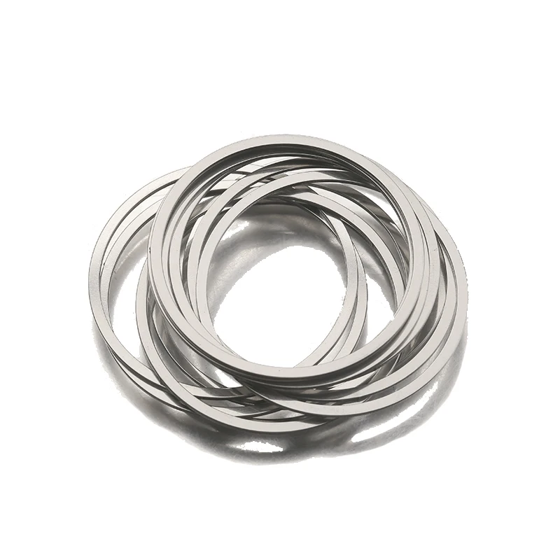 20Pcs Stainless Steel Hollow Round Charms Connrctors Open Back