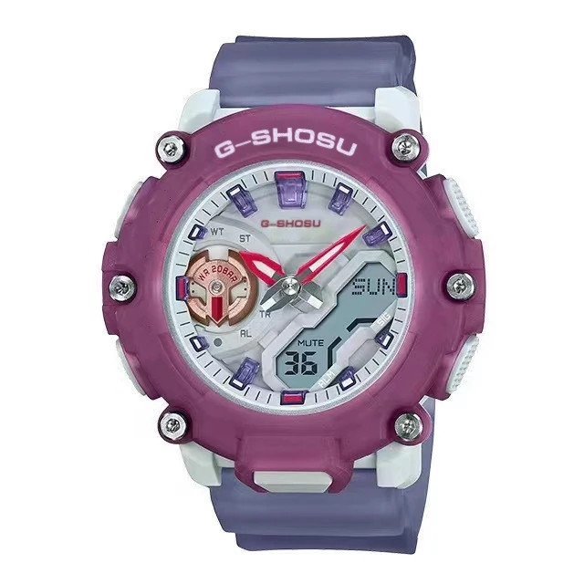 Sports Digital Electronic Unisex Watch 2200 Large Dial Fully Functional LED Dual Display World Time LED Auto Hand Lifting Lights 2