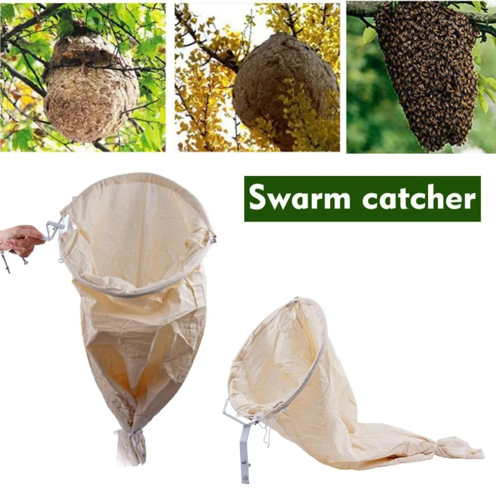 Retractable Bee Swarm Catcher Bag Waterproof Windproof Beekeeper Tool Beekeeping Equipment Honeybee Bee Cage Catcher beekeeping tools beekeeping accessories