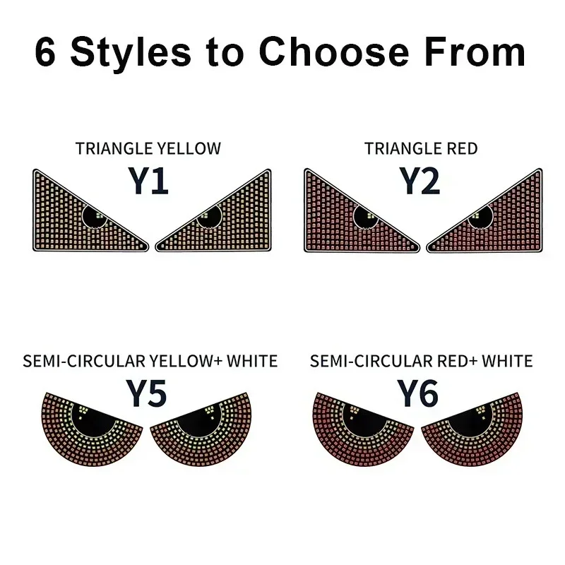 عيون الشيطان مصباح ليد أضواء الإشارة لسيارة تحذير...