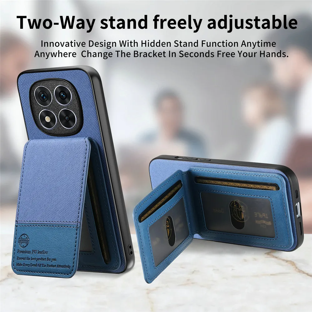 Luxury Leather Wallet Stand Case - Elegant and Durable Design