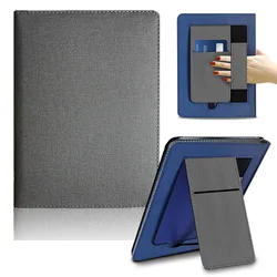 Premium Leather Case with Hand Strap & Auto Sleep Cover for 7 - Inch Kindle Paperwhite Signature Edition (Grey)