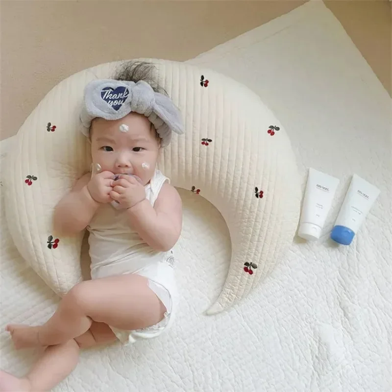 Breastfeeding Pillows Multifunctional Soft Comfort Pure Cotton Crescent Waist Support Cushion Baby Assisted Sleeping Pillows