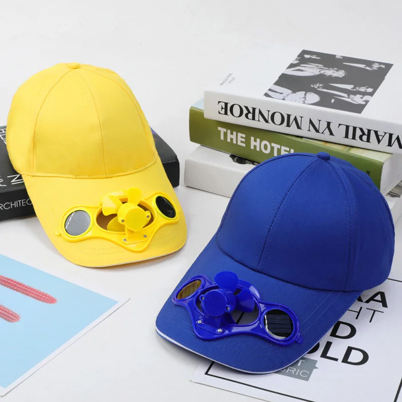 

Summer Outdoor Sport Hats Sunscreen Solar Powered Fan Hat Sun Protection Cap With Solar Cool Fan Bicycling Climbing Baseball Cap