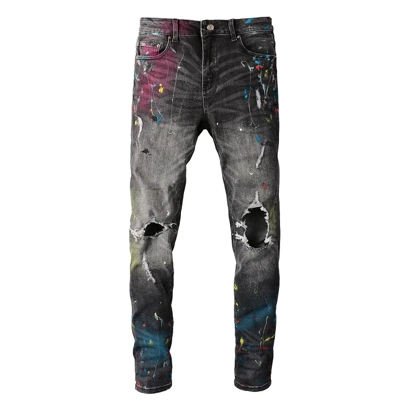 Paint Splatter Jeans Online - Taelor Boutique