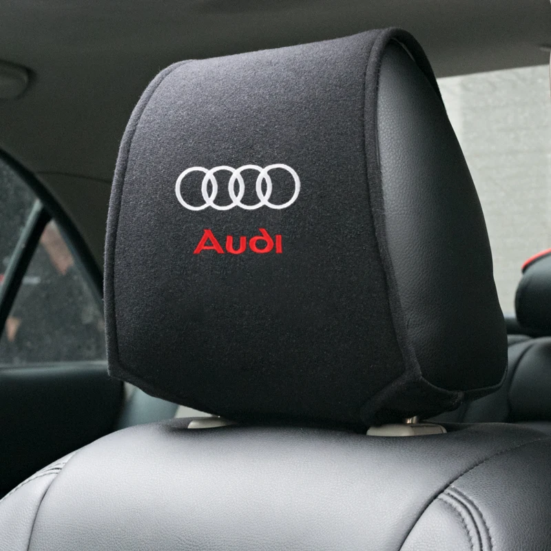 1PCS Hot car headrest cover for Audi A4 B6 B8 B7 A6 C5 C6 C7 A3 A5 Q3