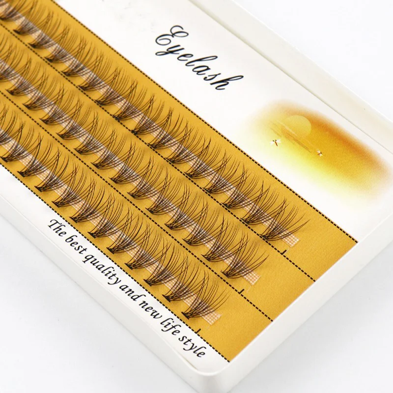 1 Box/60 Bunches Mink Eyelashes Natural 3D Russian Individual Eyelash extension 10D Eyelash cluster Makeup Tool Lashes Wholesale 4