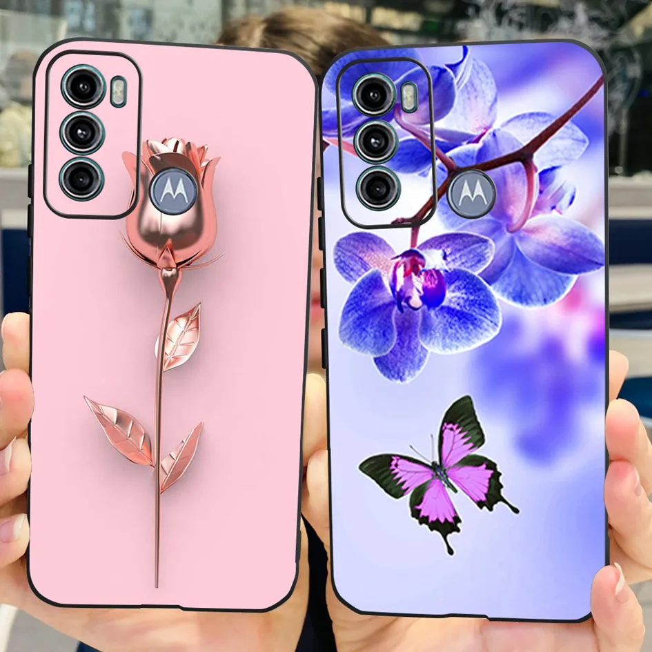 For Motorola Moto G60 2021 Case Luxury Marble Soft Silicone Black Bumper Phone Back Cover For Moto G40 Fusion Case MotoG60 Funda 2