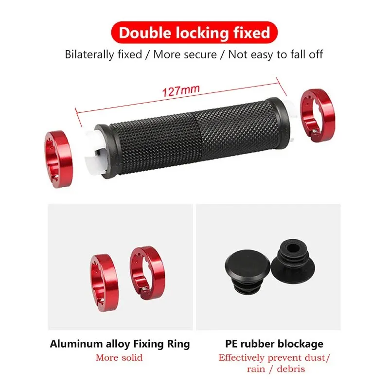 Anti-Slip MTB Handlebar Grips with Alloy Lock 5
