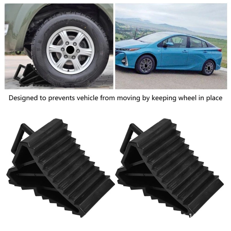 Wheel Chock with Handle Vehicle Car Truck Wheel Tire Chock Stoppers Block Antisl