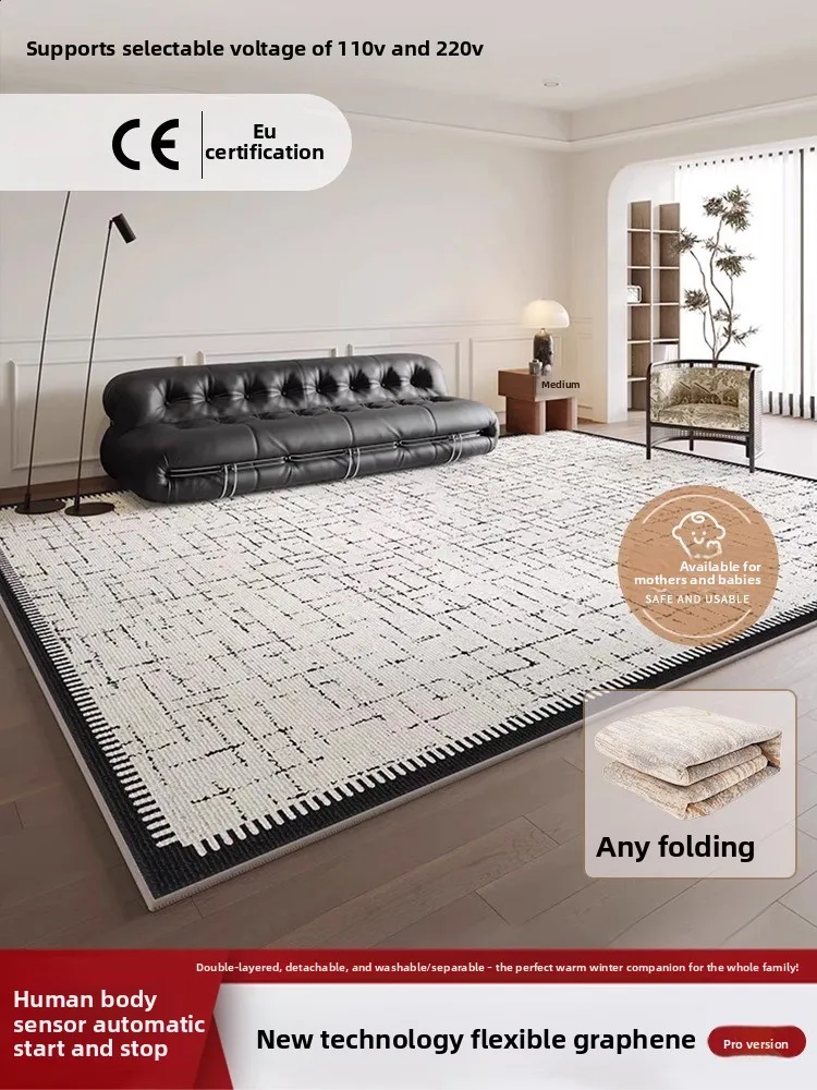 แผ่นทำความร้อนกราฟีนสำหรับปูพื้น แผ่นทำความร้อนไฟฟ้าสำหรับใช้ในบ้าน พรมทำความร้อนไฟฟ้าสำหรับห้องนั่งเล่น แผ่นทำความร้อนไฟฟ้าสำหรับปูพื้น 110V 1