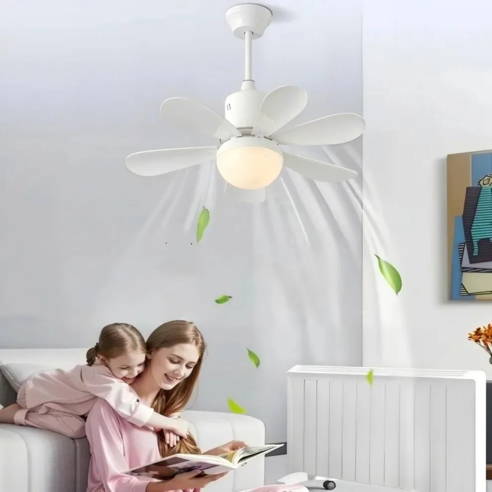 Remote-Controlled LED Ceiling Fan Light, Dimmable, 40W-30W E27, Ideal