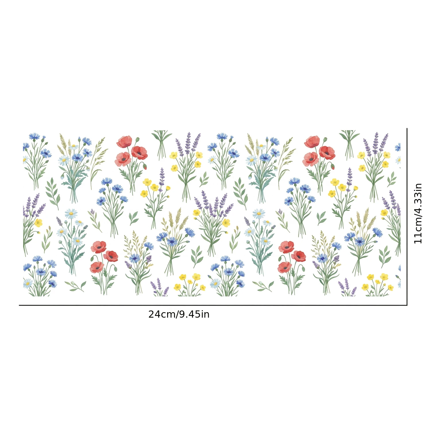 1pc Wildflower UV DTF 전송 스티커 16oz Libbey 유리 컵 용 방수 꽃무늬 데칼 DIY 영구 스티커