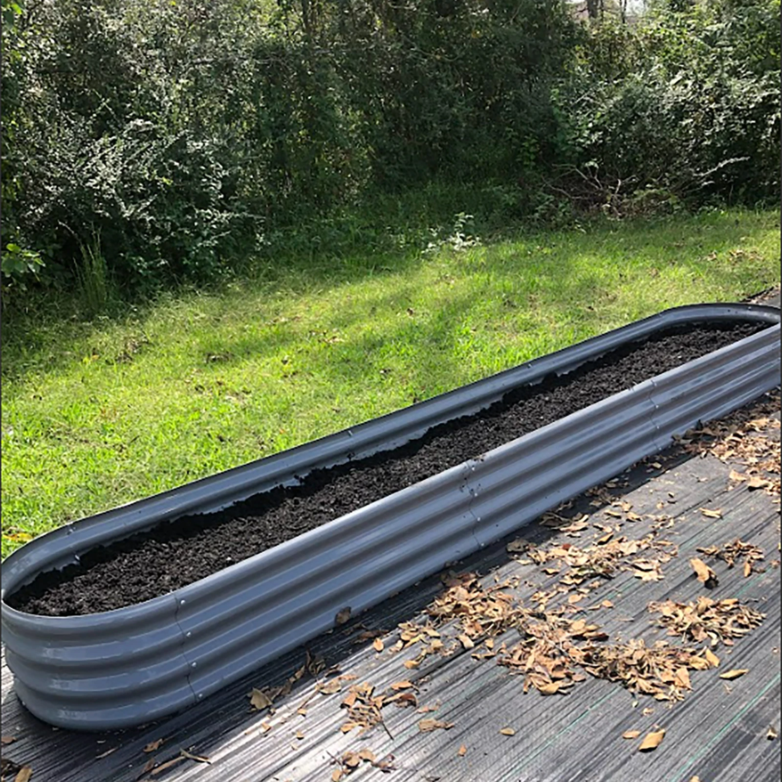 18097-be18db.jpg 12x2x1FT Galvanized Raised Garden Bed Outdoor Planter Box for Vegetables Flowers Herbs Fruits, Easy Setup