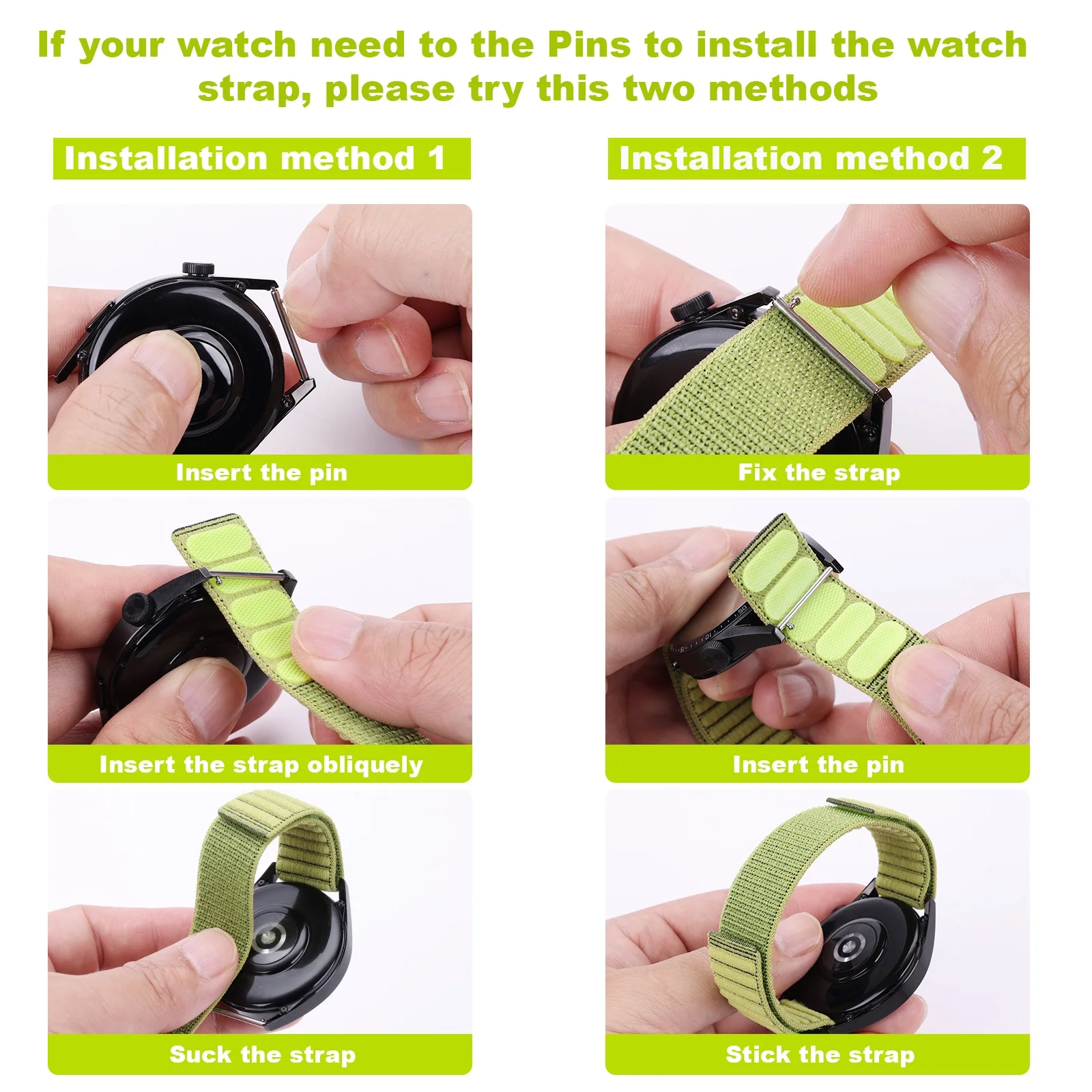QuickFit 22mm Durable Nylon Watch Strap