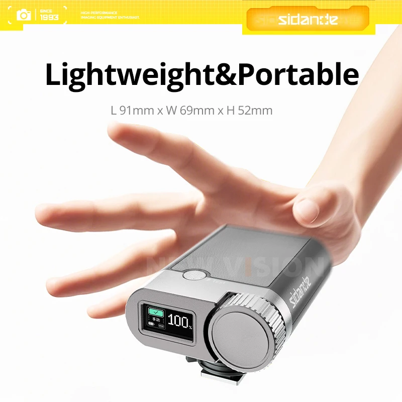 SIDANDE S01 키트 휴대용 카메라 플래시 G16 고휘도 10W 고속 충전 2000mAh 긴 배터리 수명 범용 카메라 플래시