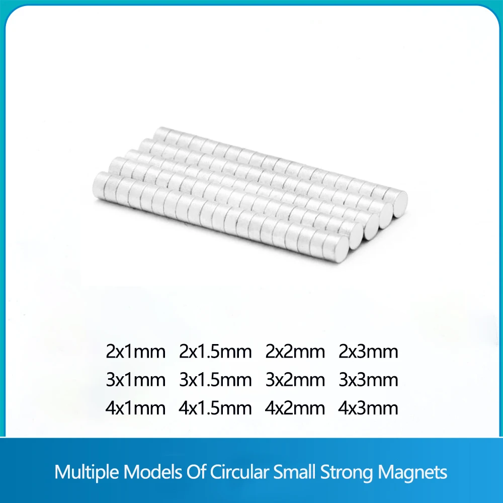 2x1mm Small Round Magnet 2*1 Neodymium Powerful Magnetic 3x1 Permanent Strong Magnet 4*1 Mini Disc 2x1.5 2x2 2x3 4x2 4x3 round magnet