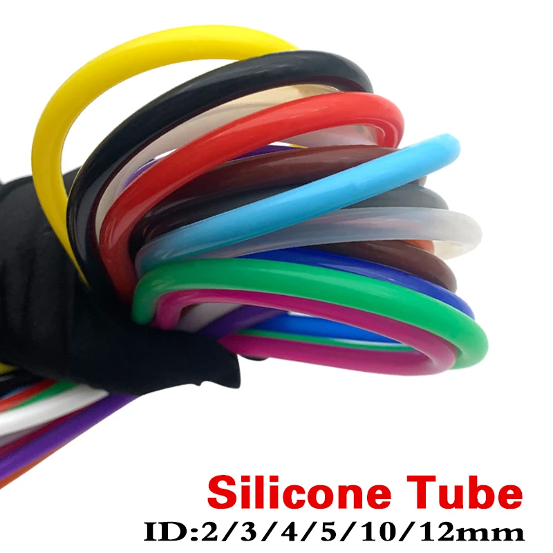 

1 Meter ID 2 3 4 5 6 7 8 9 10 12 mm Silicone Tube Flexible Rubber Hose Food Grade Soft Drink Pipe Water Connector Colorful